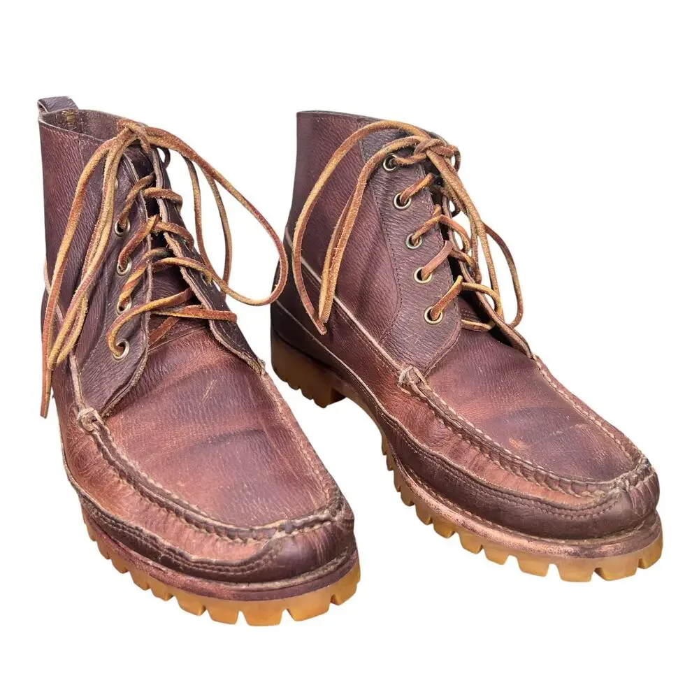 Eastland Kennebunk Brown Leather Heritage Vibram Sole Chukka Boots Size 8.5 D